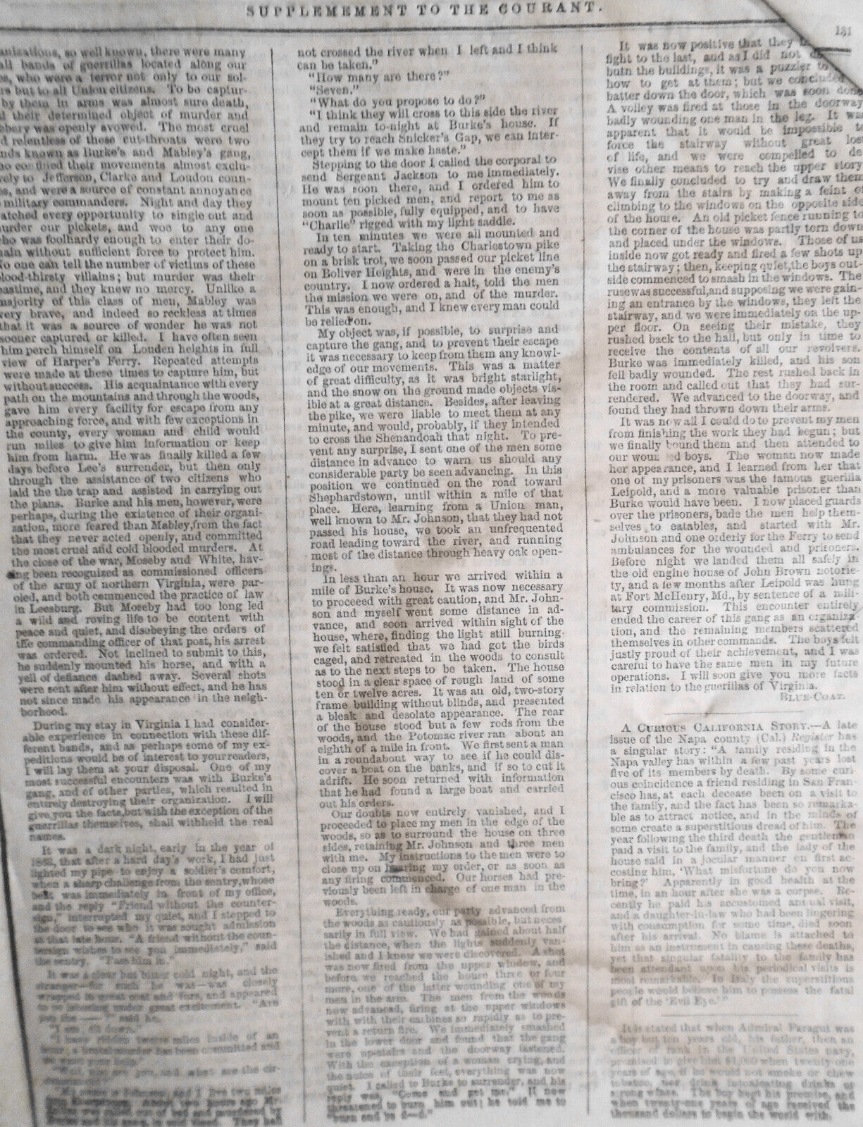 [Slavery] Supplement To The Connecticut Courant, August 25, 1866