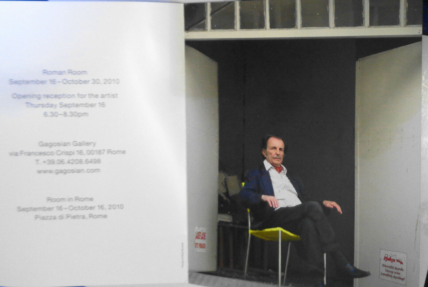 Franz West : Roman room - Exhibition Brochure Gagosian Gallery. 2010
