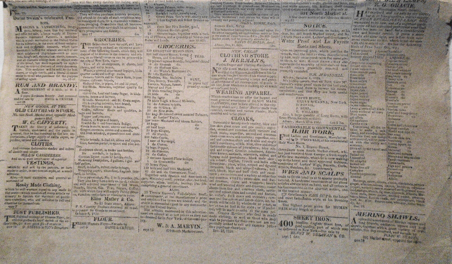 Albany Daily Advertiser, December 25, 1824 - Lafayette's family, "Female Othello