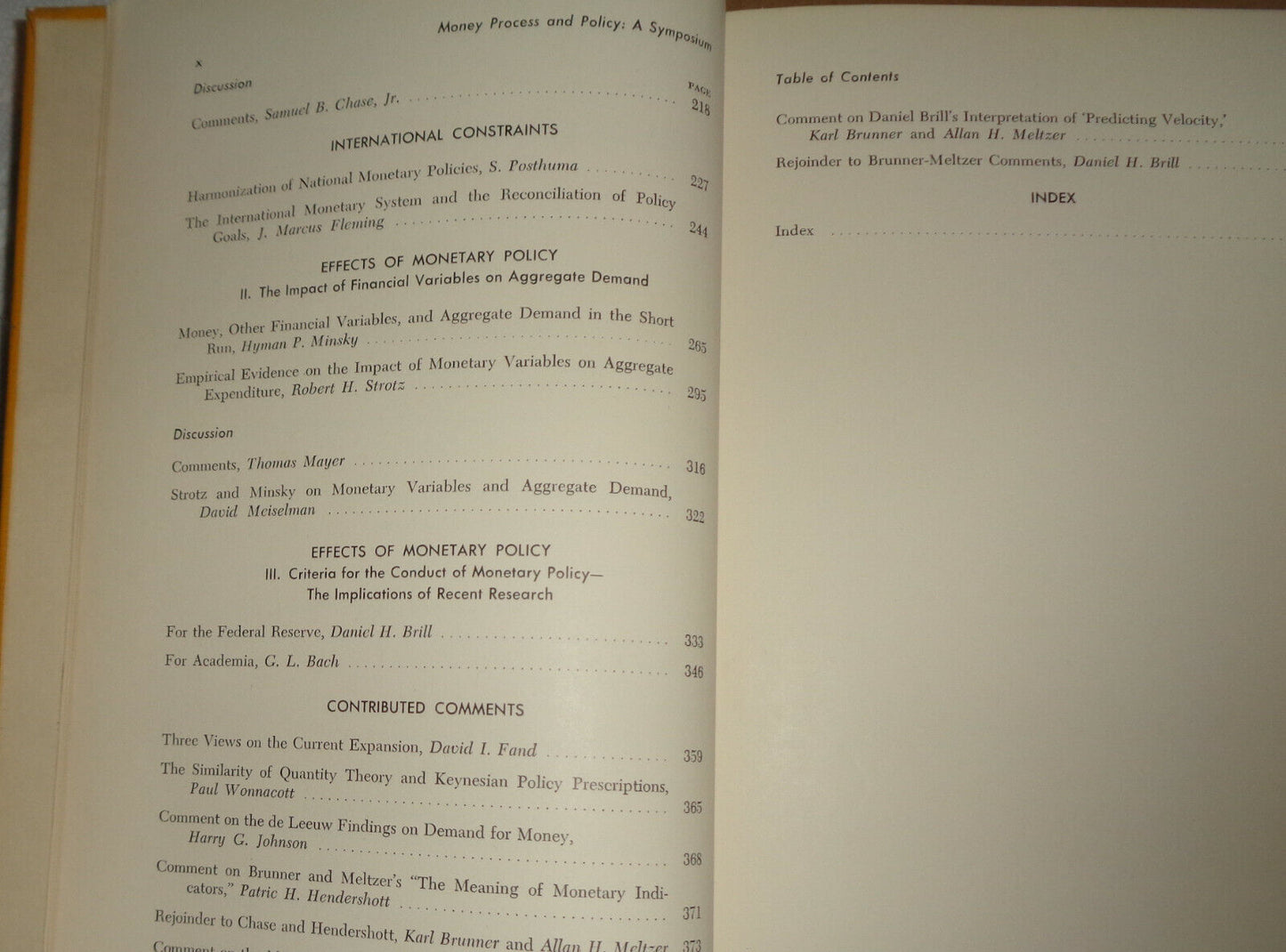 Monetary process and policy: a symposium edited by George Horwich 1967 Hardcover