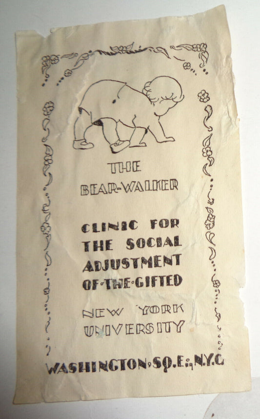 Bear-Walker Clinic for Social Adjustment of the Gifted Bookplate, NY University