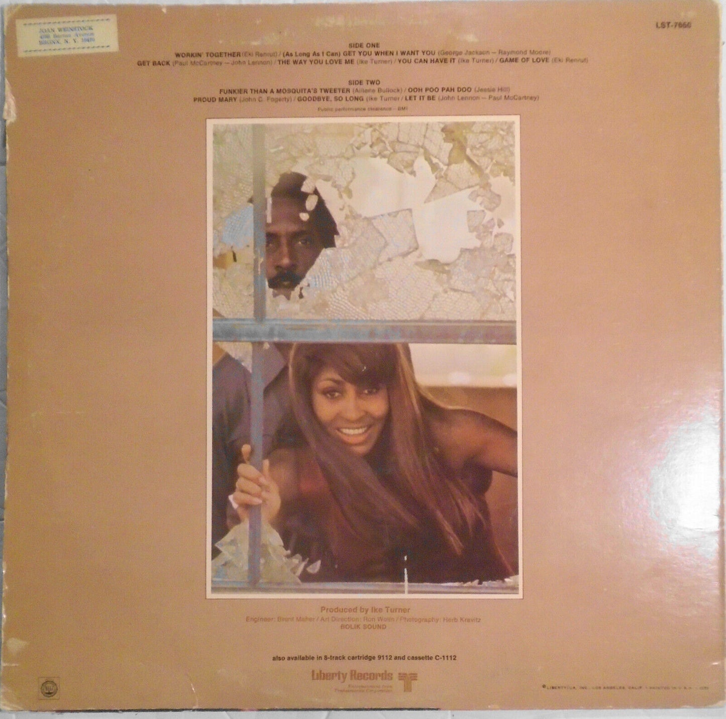 Ike & Tina Turner : "Workin' Together"& Live at Carnegie Hall" - LP & 2XLP lot