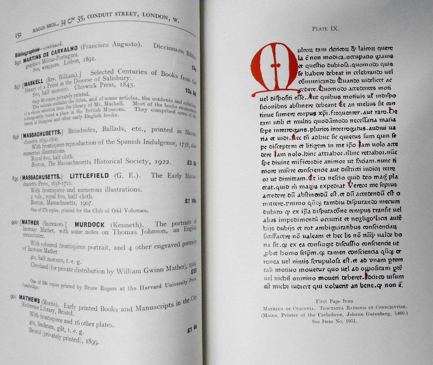 1928 Bibliotheca typographica:  Maggs Bros. Catalog 509