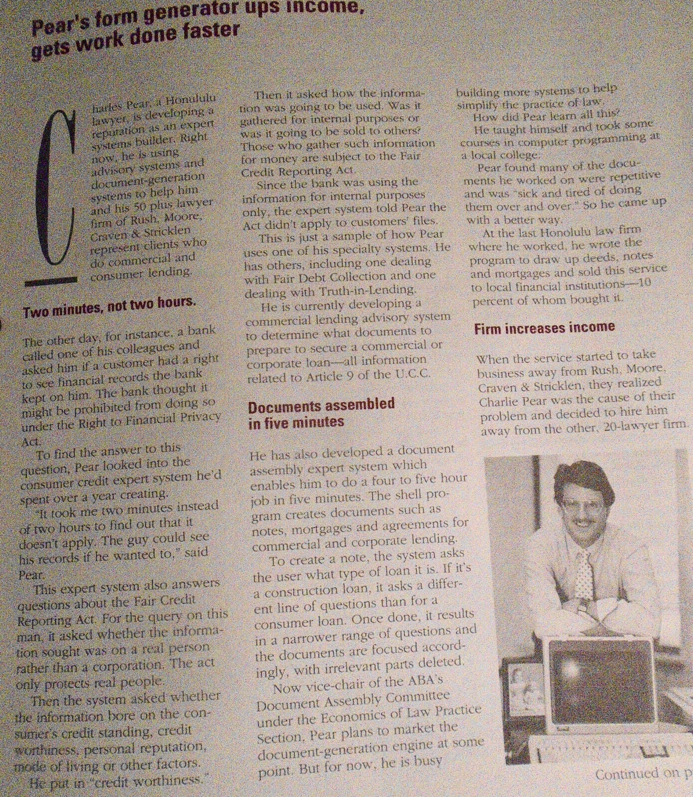 Computer Counsel, January 1989. By Law Bulletin Publishing Co.