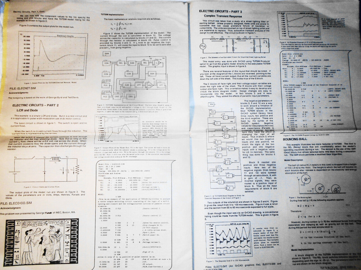 Tut's Blocks, July 1990 - TUTSIM - 1st commercial simulation software for IBM PC