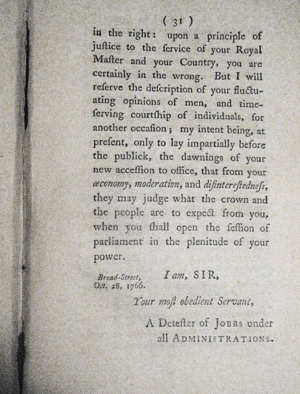 1766 Examination of the principles and boasted disinterestedness - Charles Lloyd