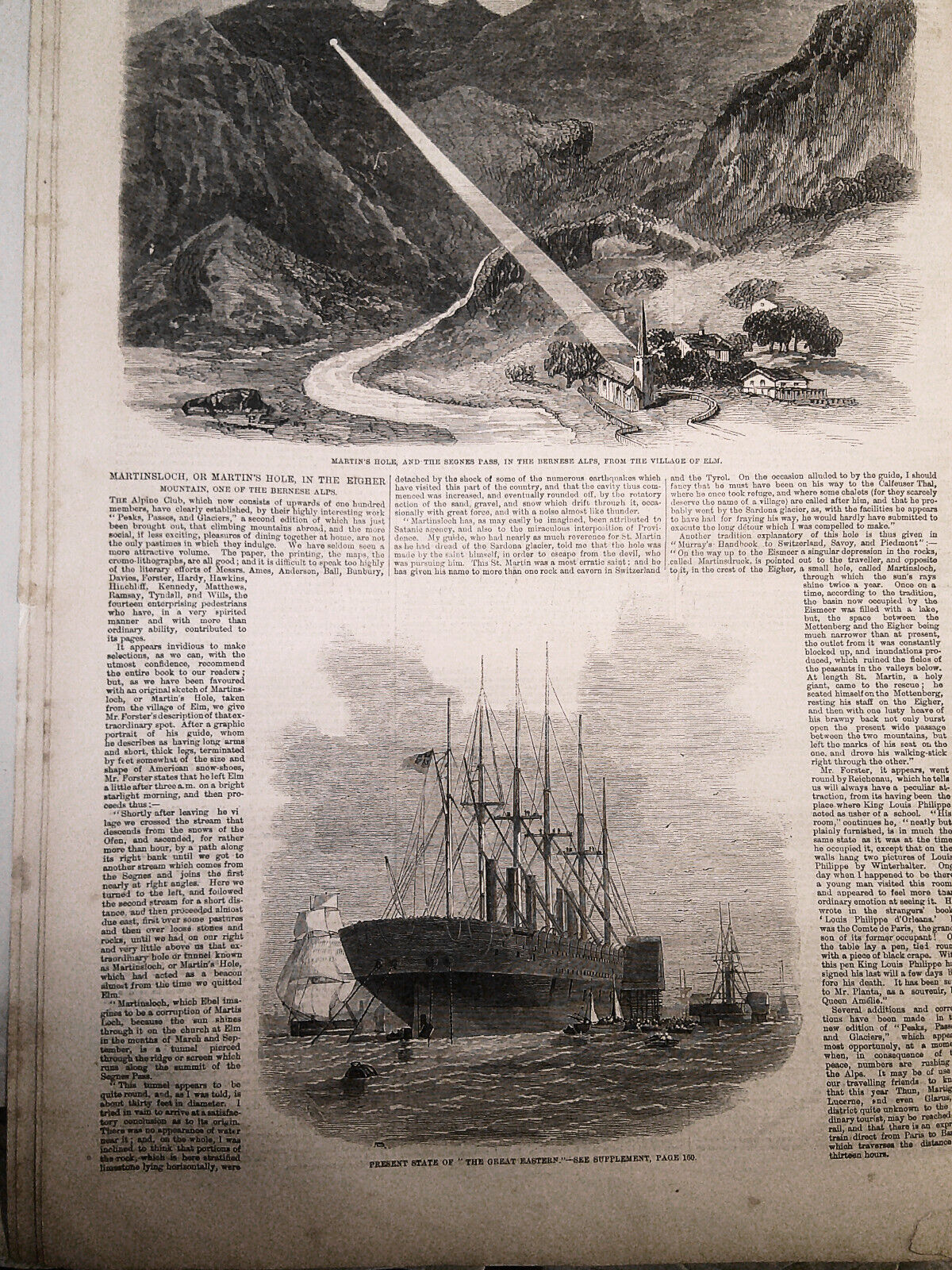 Illustrated London News, August 13, 1859. Sovereignty of the Seas; Great Eastern