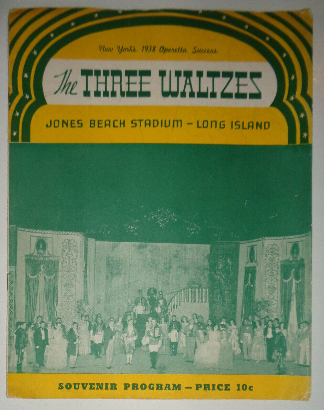 THE THREE WALTZES - SOUVENIR PROGRAM - 1938 JONES BEACH STADIUM - LONG ISLAND