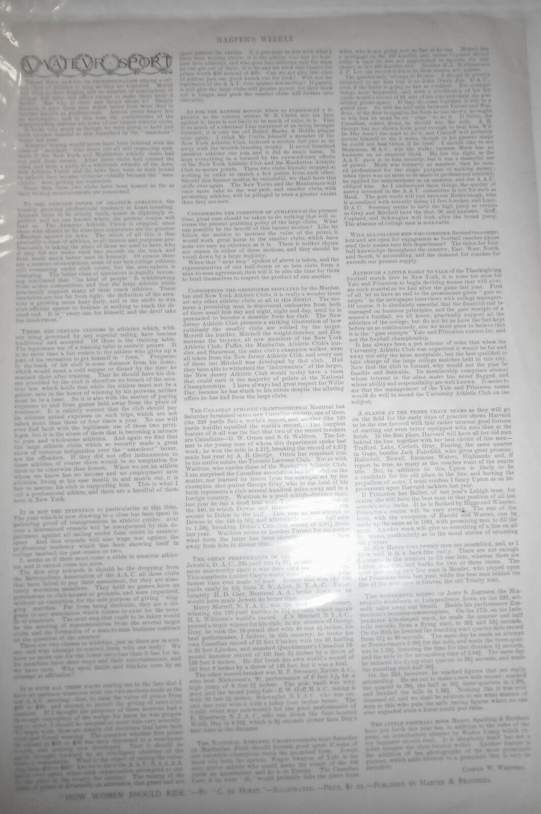 Street Vendors On Fourteenth Street. New York - Harper's Weekly 1892