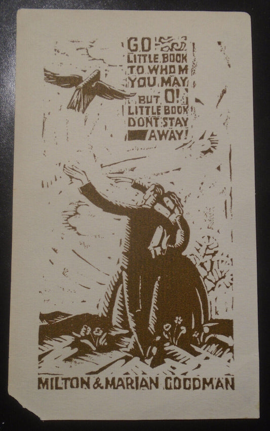 Milton & Marian Goodman Ex Libris Bookplate