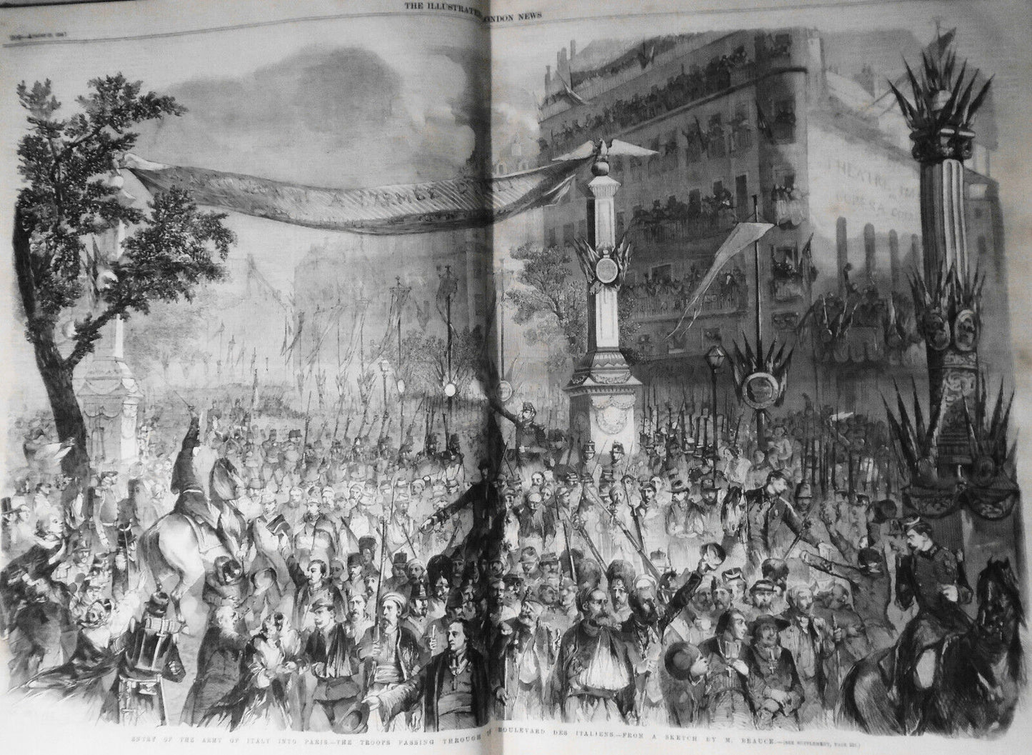 The Illustrated London News, August 27, 1859 - Army of Italy in Paris; fetes etc