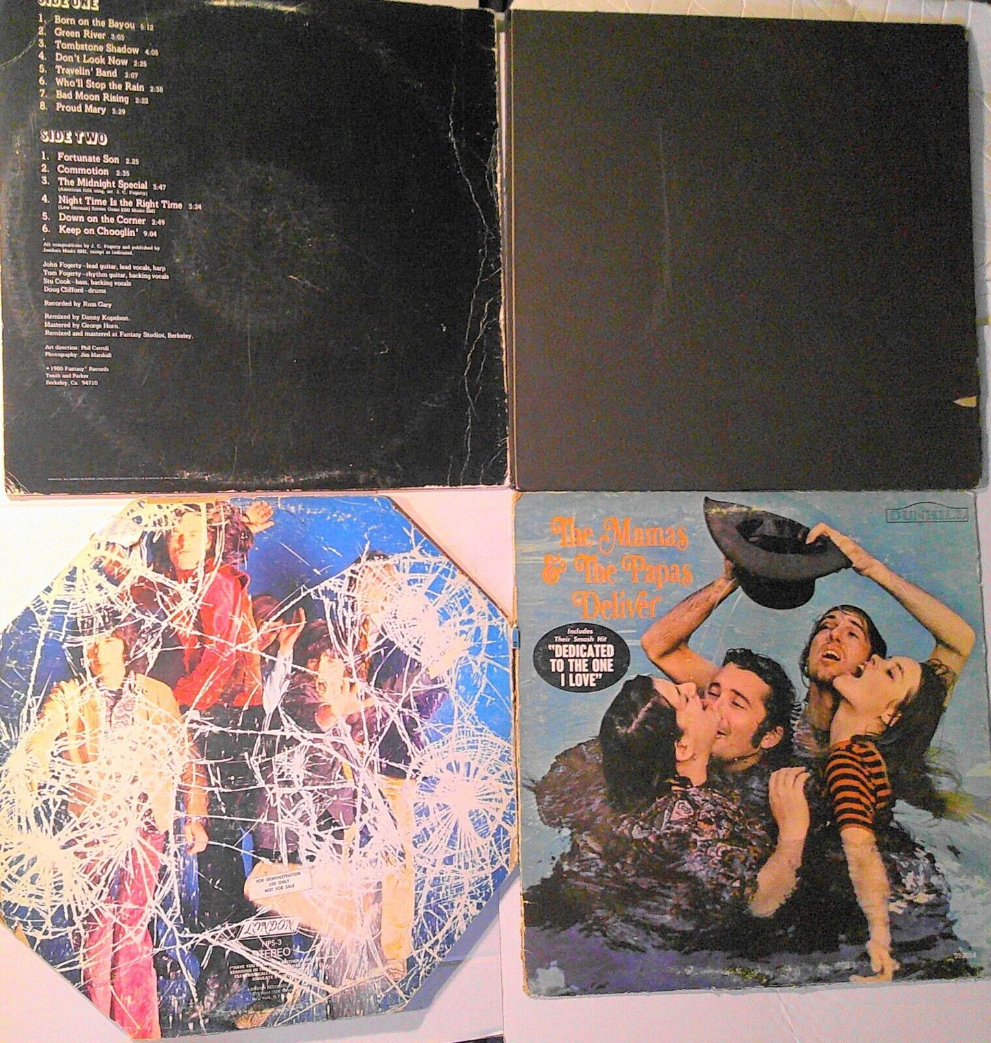 4 Classic rock LPs - Creedence Clearwater, Stones, Crosby Stills, Mamas & Papas