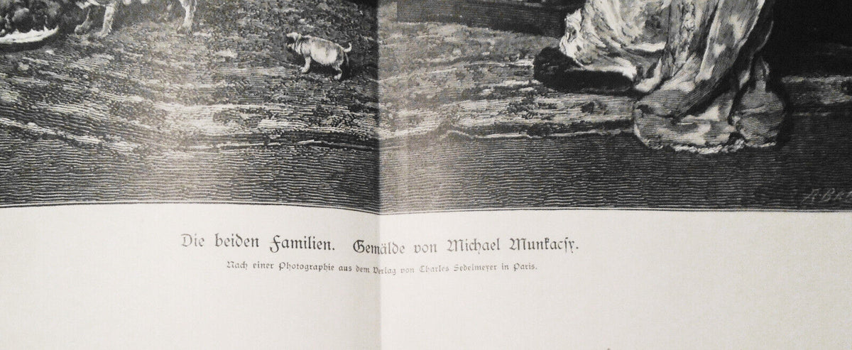 Die beiden familien - by Michael Muntacsy -- 1882 - 16 x 22 inches