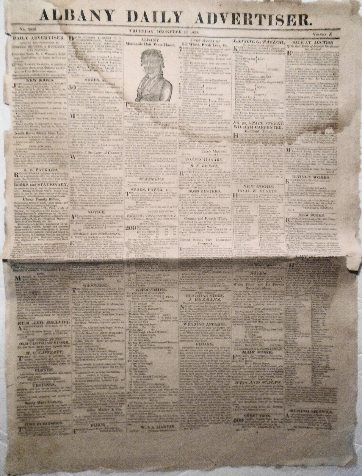 Albany Daily Advertiser, December 25, 1824 - Lafayette's family, "Female Othello