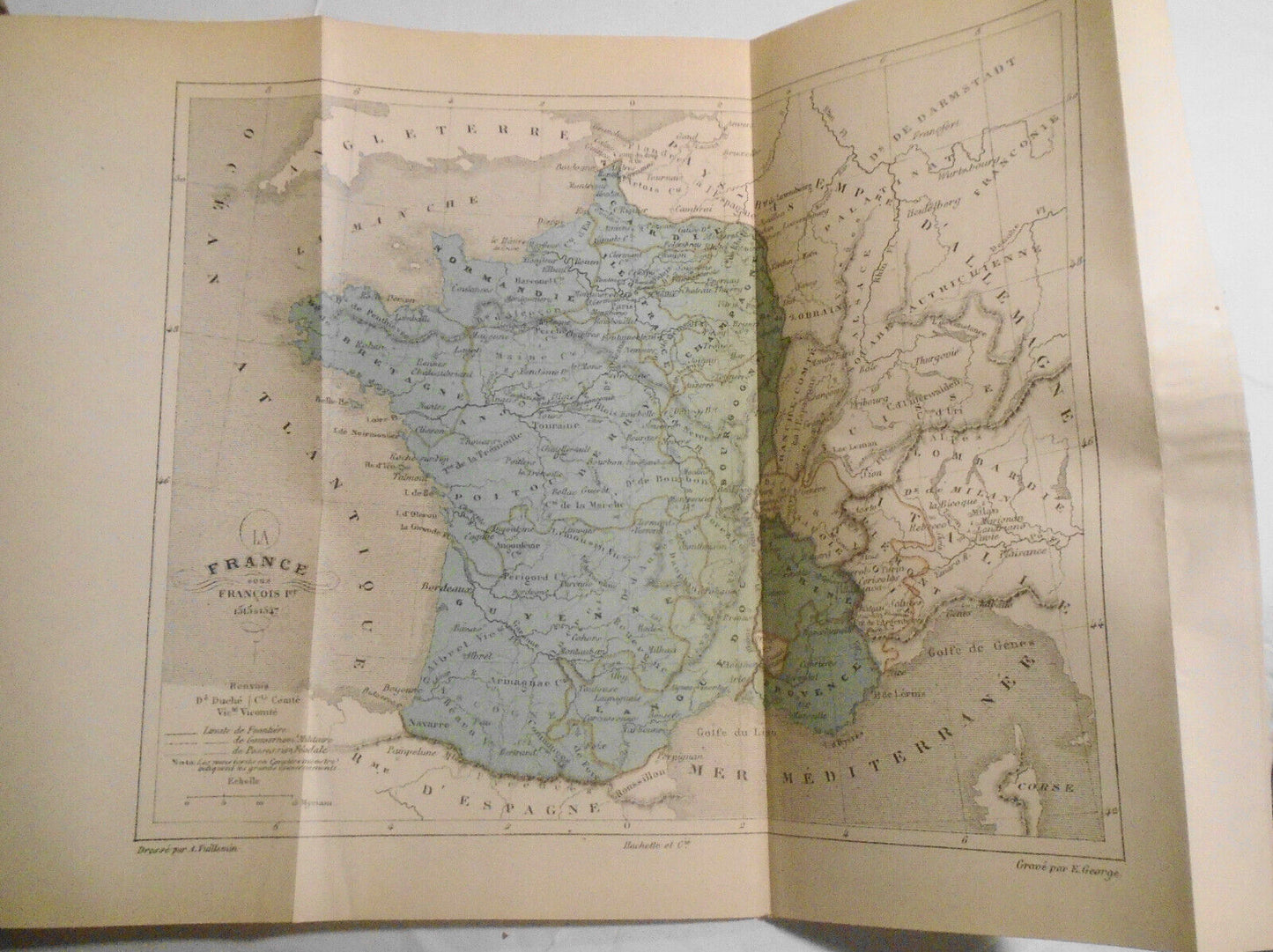 1893 Histoire de France, par Victor Duruy. 2 Vols. 12 color maps; 254 gravures