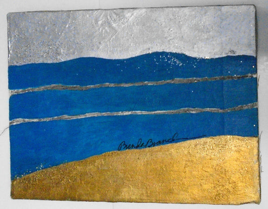 Brenda Branch : Undine - gouache, oil on canvas. SIGNED.
