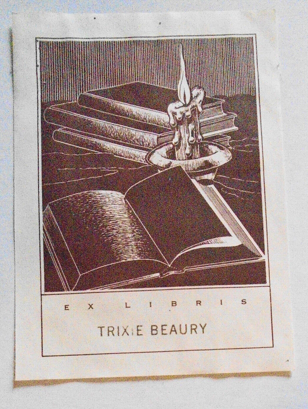 Trixie Beaury Ex-Libris Bookplate