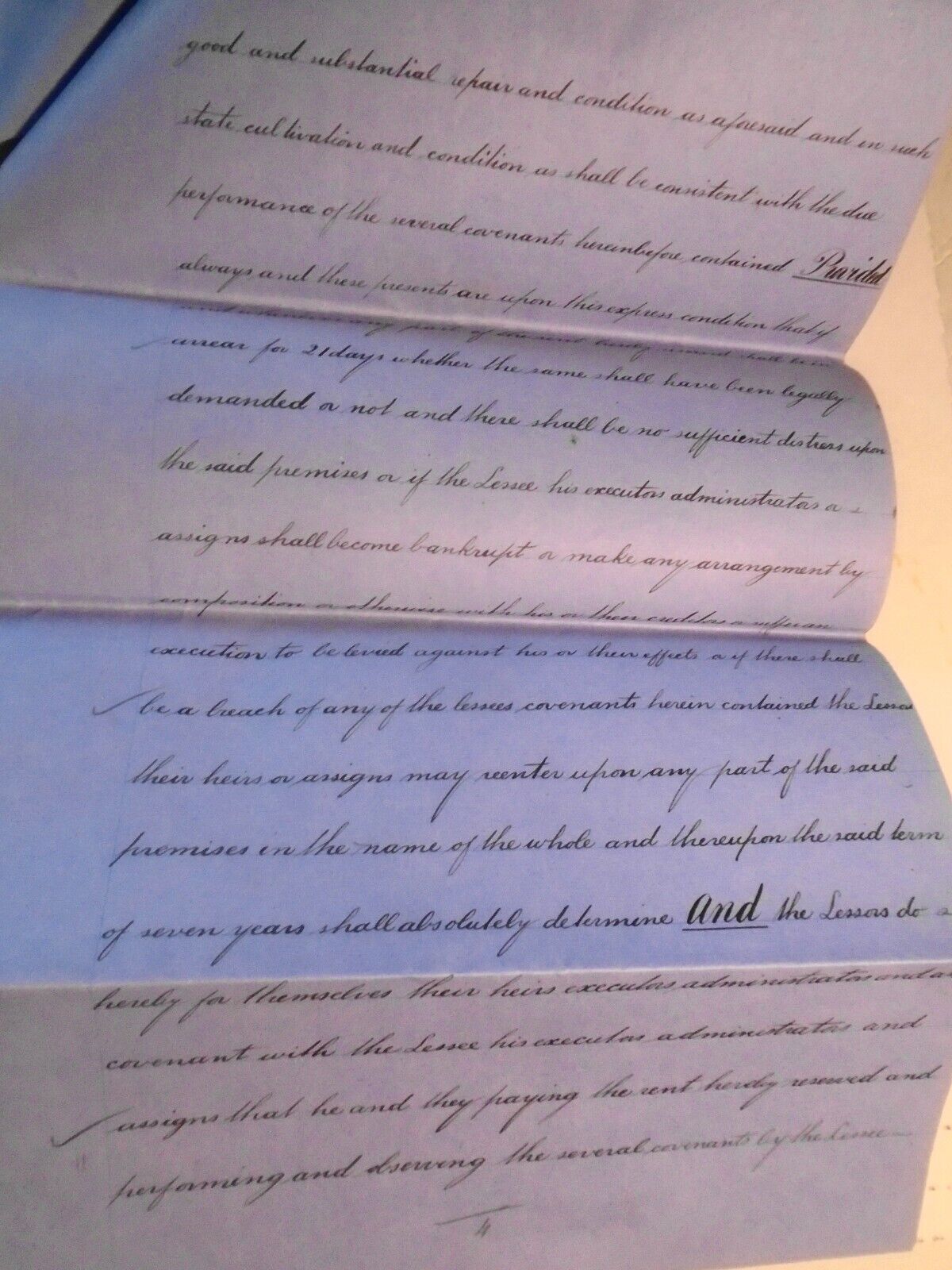 1882 Lease indenture. Hereford, England