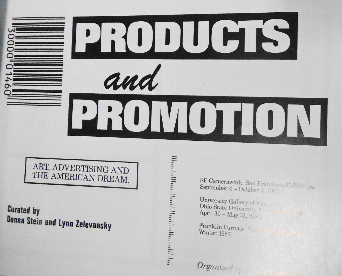 Products and promotion : art, advertising... exh. cat. SF Camerawork 1986