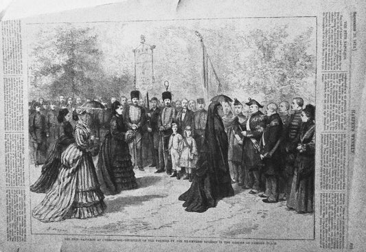 Fete Napoleon at Chislehurst Reception of Visitors by Ex-Empress Eugenie HW 1873