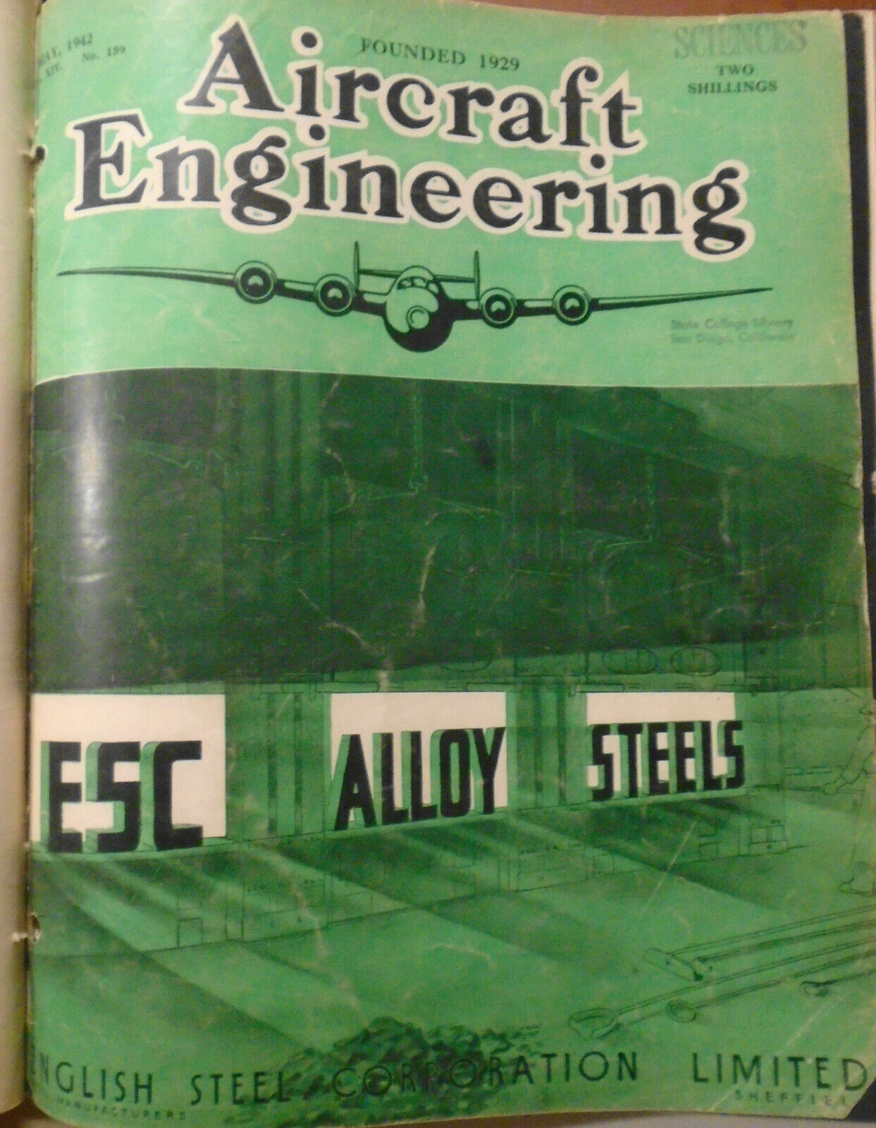 1942 Aircraft Engineering magazine - six issues - April to November