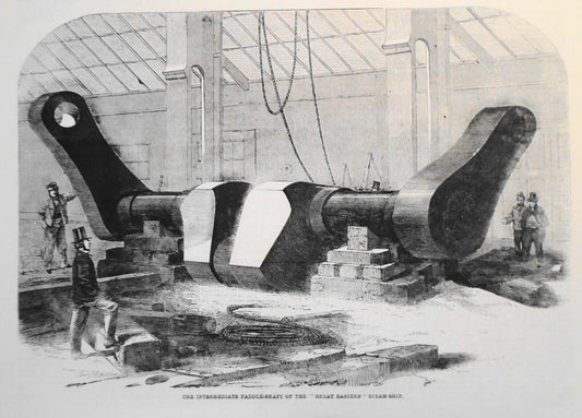 Intermediate Paddle-Shaft of the "Great Eastern" - Illustrated London News, 1859