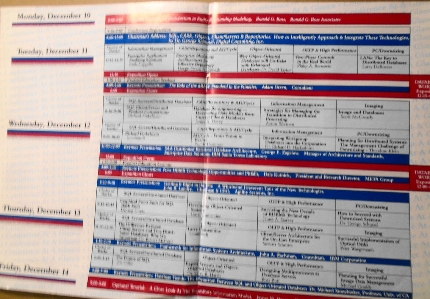 Database World Conference & Expo Program, December 11-13, 1990, Boston, MA.