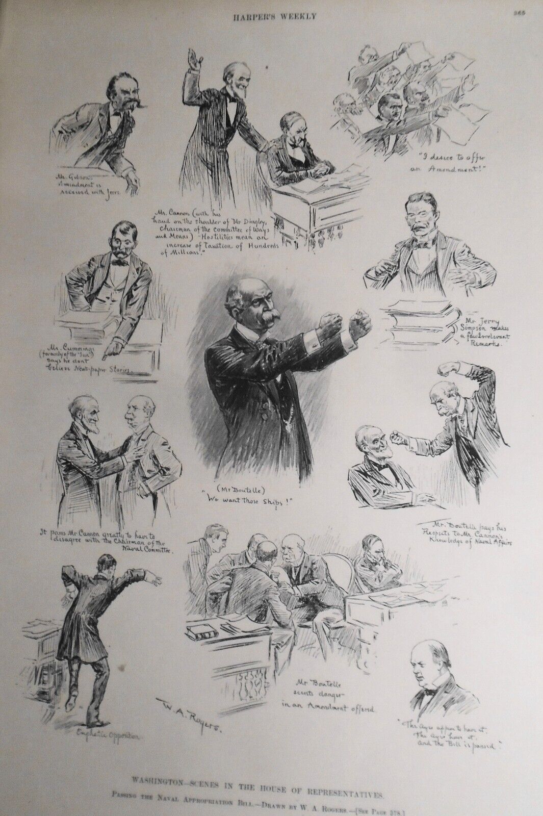 Harper's Weekly, April 16 1898 -  Navy cruisers & yachts; Spain's Naval strength