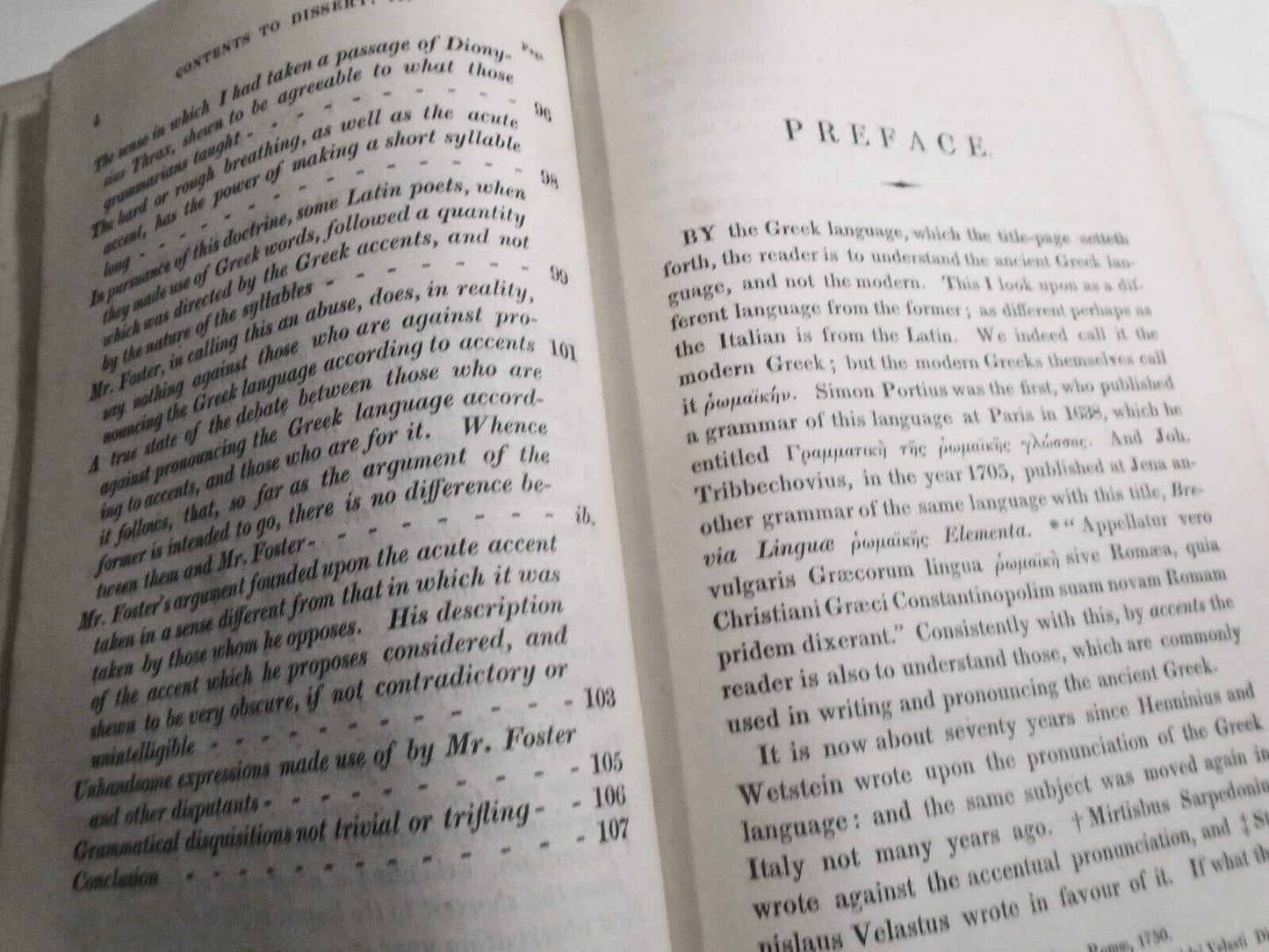 1820 A dissertation against pronouncing the Greek language according to accents