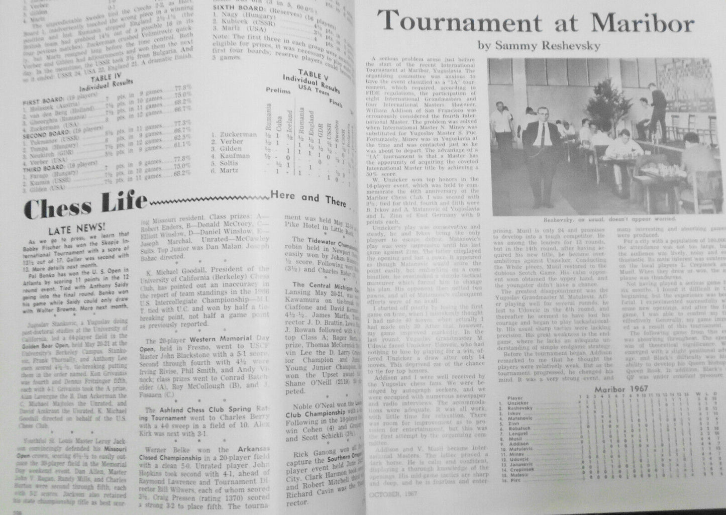 Chess Life, May 1967 - Interview with Tal; US-Soviet Computer Chess match, etc.