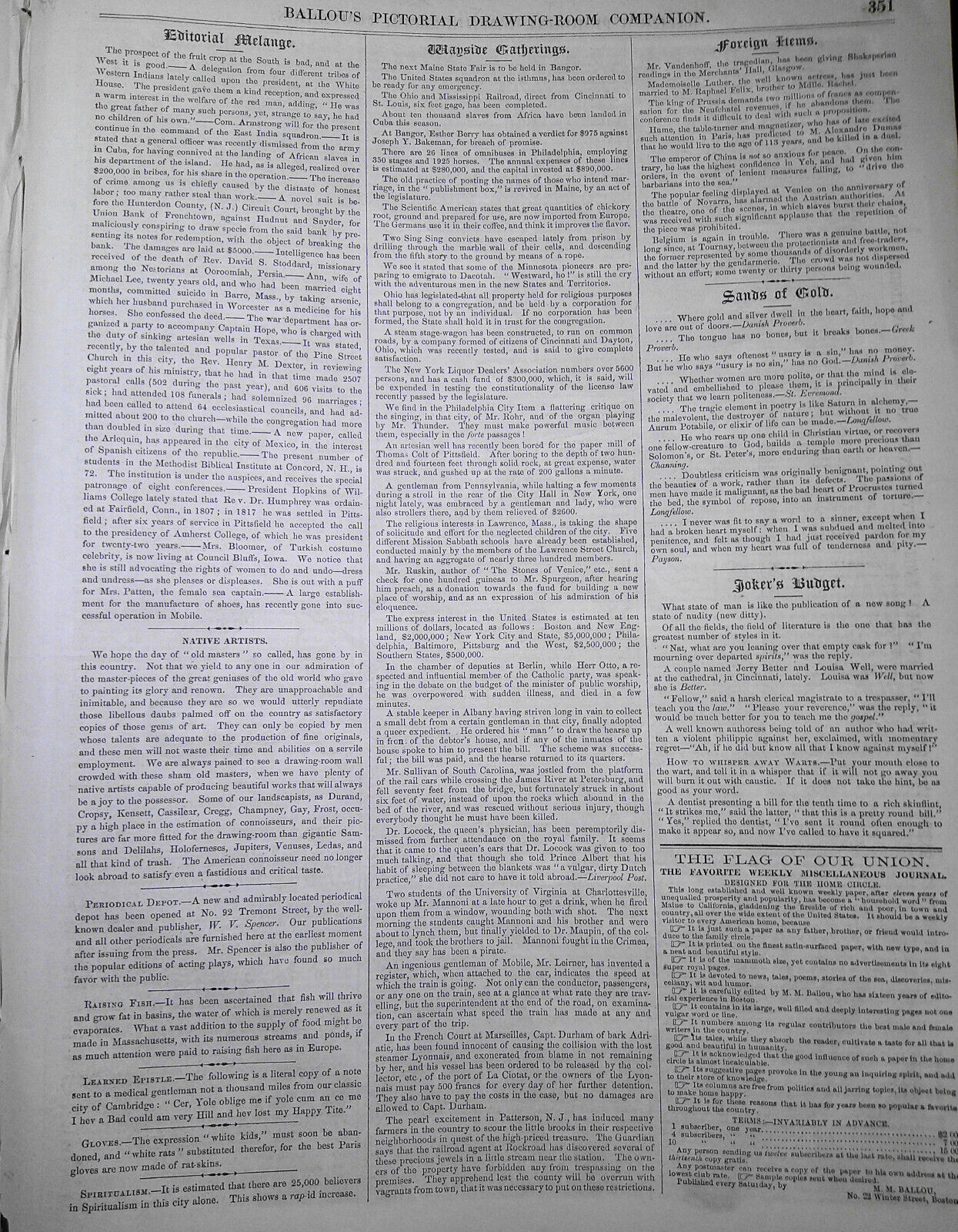 Ballou's Pictorial May 30, 1857.  Japanese Wrestlers; Shakespeare Wrestling, etc
