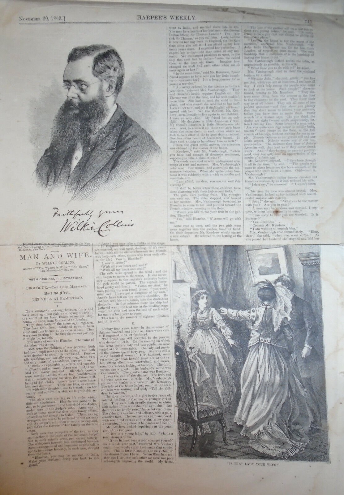 1869 Harper's Weekly: Political Discussion (Blacks); Uncle Sam's Thanksgiving