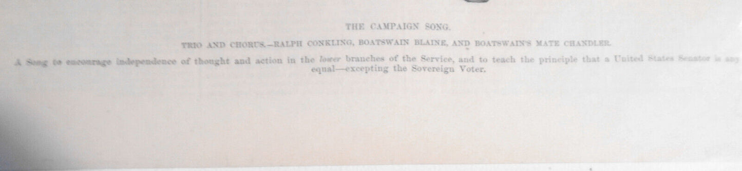 The Campaign Song. Trio and Chorus... by Thomas Nast  - Harper's Weekly, 1879