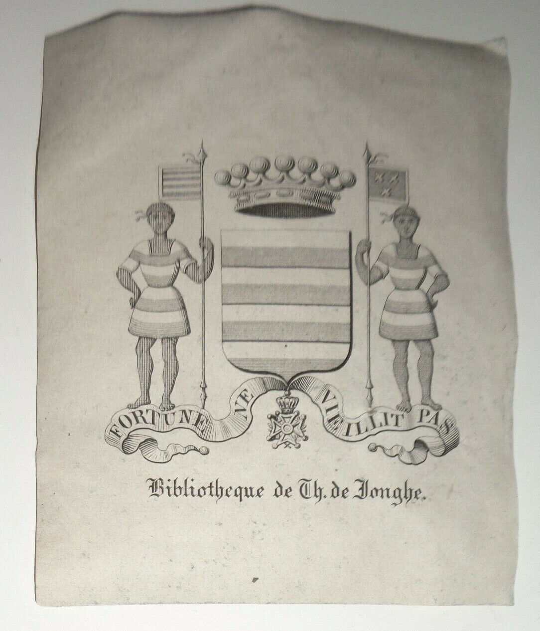 Bibliothèque de Th. de Jonghe (1801-1860) - Ex-Libris bookplate