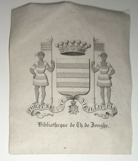 Bibliothèque de Th. de Jonghe (1801-1860) - Ex-Libris bookplate