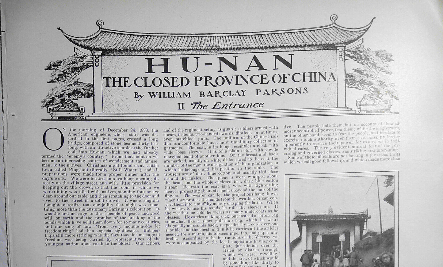 Hu-nan the Closed Province II, by William Barclay Parsons. Harper's Weekly, 1900