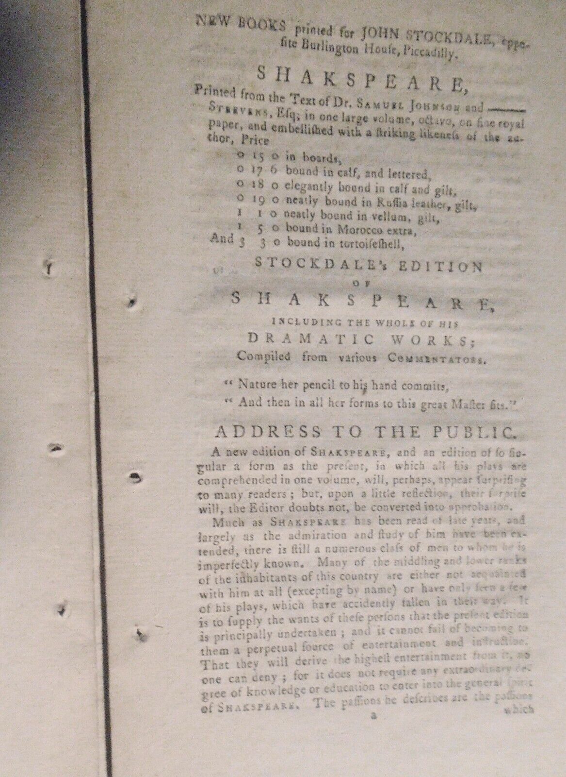 1785 A summary explanation of the principles of Mr. Pitt's intended bill ...