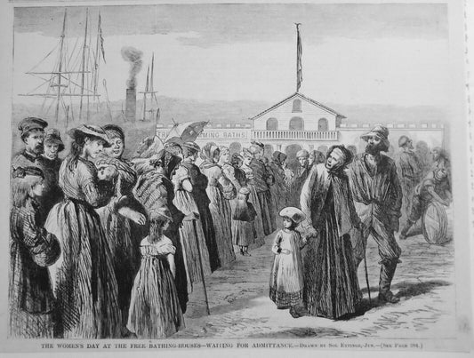 Women's Day At The Free Bathing-Houses, by Sol Eytinge, Jr. Harper's Weekly 1872