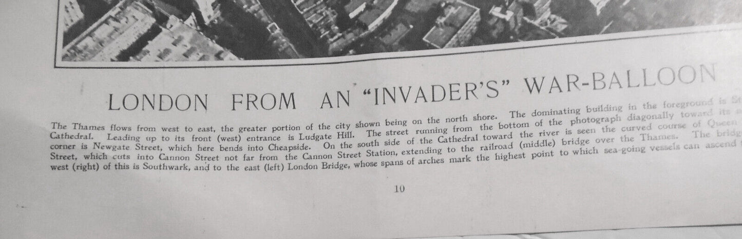 London From an "Invader's" War-Balloon, Harper's Weekly, June 26, 1909. Original