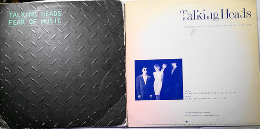 Talking Heads: Fear of Music LP & Road To Nowhere (Promo) Vinyl Record Lot Of 2