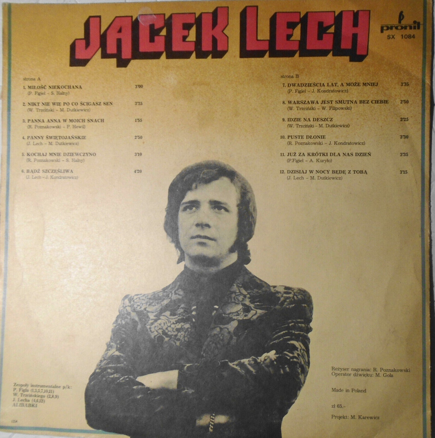 3 Polish vinyl LPs - Jacek Lech, Krzysztof Krawczyk, Music from Poland 1956-1961