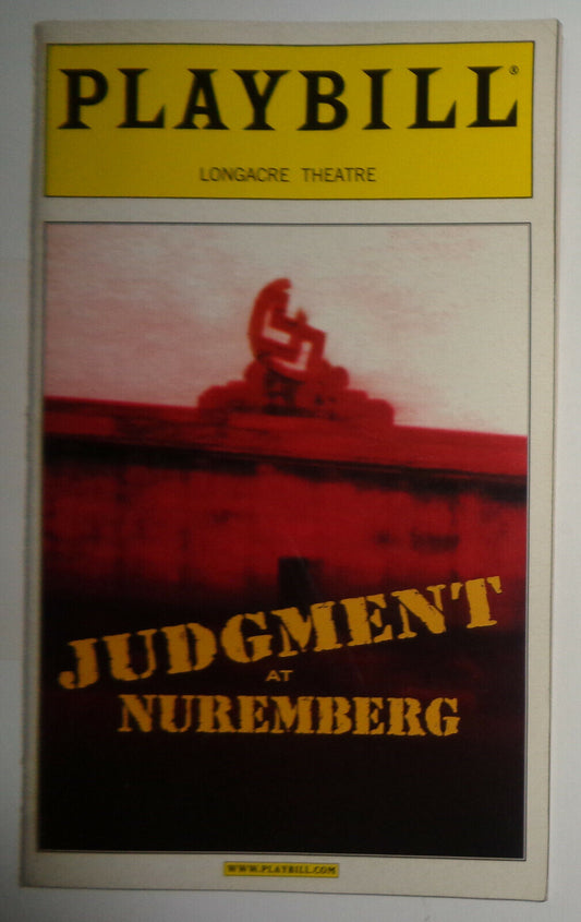 JUDGMENT AT NUREMBERG  OPENING NIGHT PLAYBILL - MARCH 26, 2001