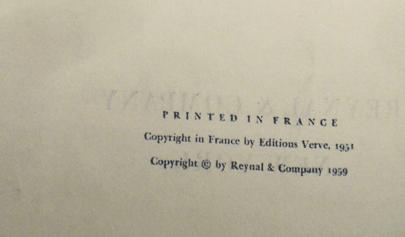 Verve : Picasso at Vallauris - Reynal & Co., 1959