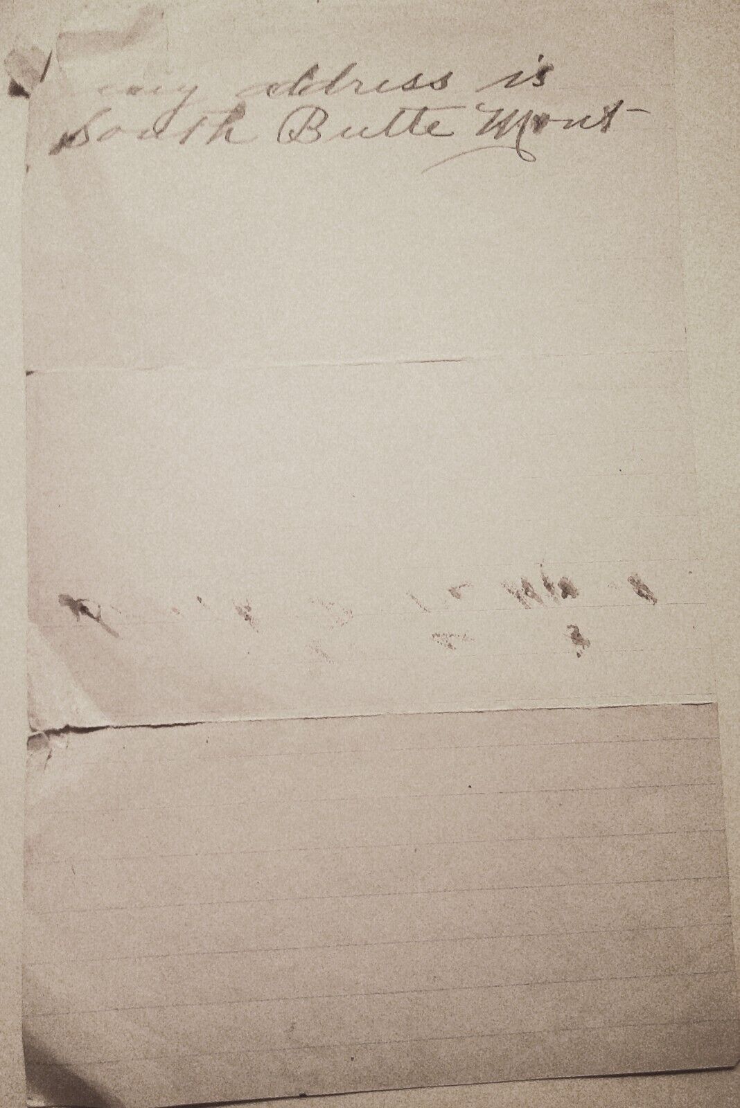 1891 Butte, Montana - Handwritten letter re. proposed sale or rental of a saloon