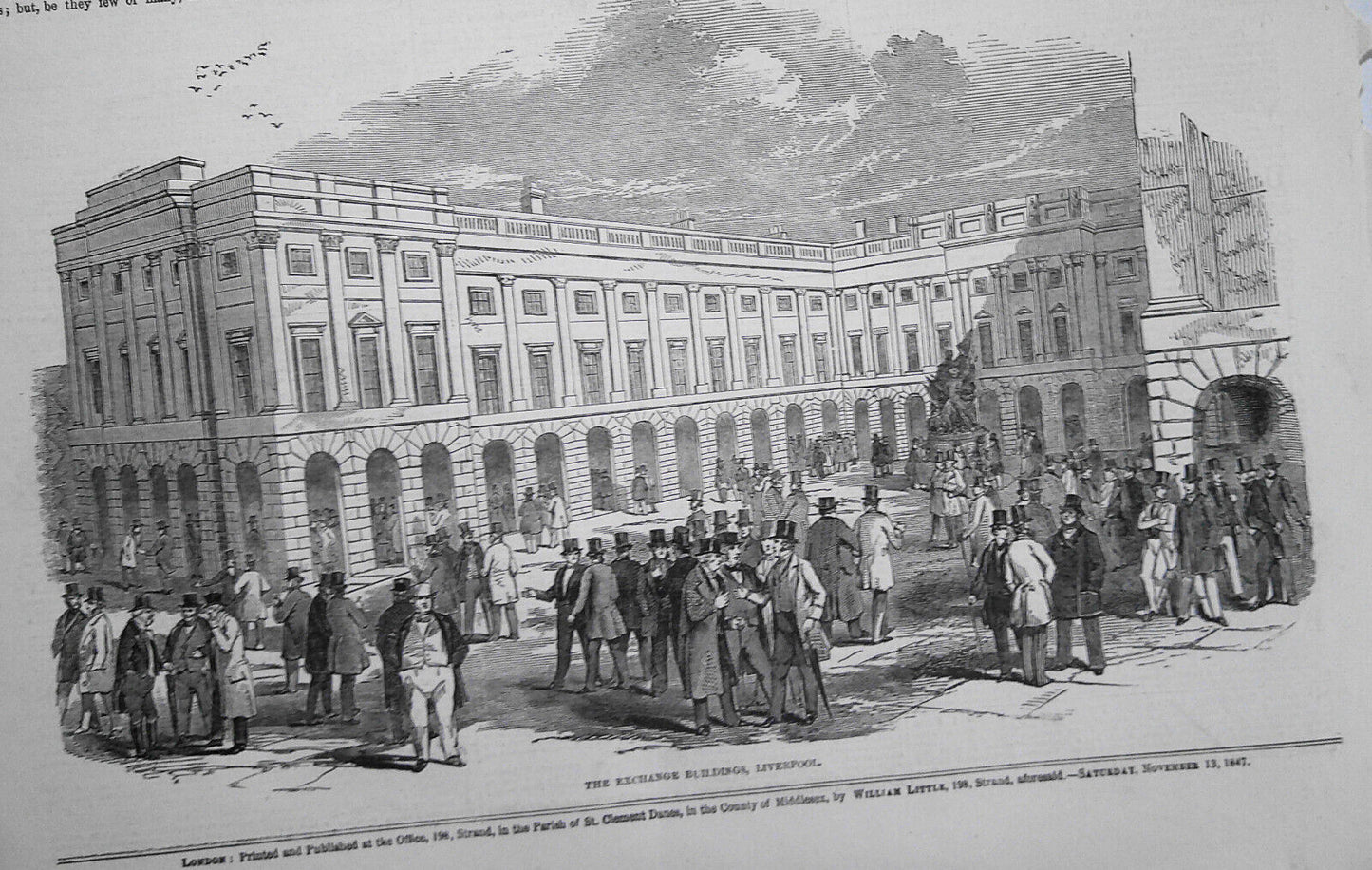 Sandilla, Chief of Kaffirs & Exchange Buildings. Illustrated London News, 1847