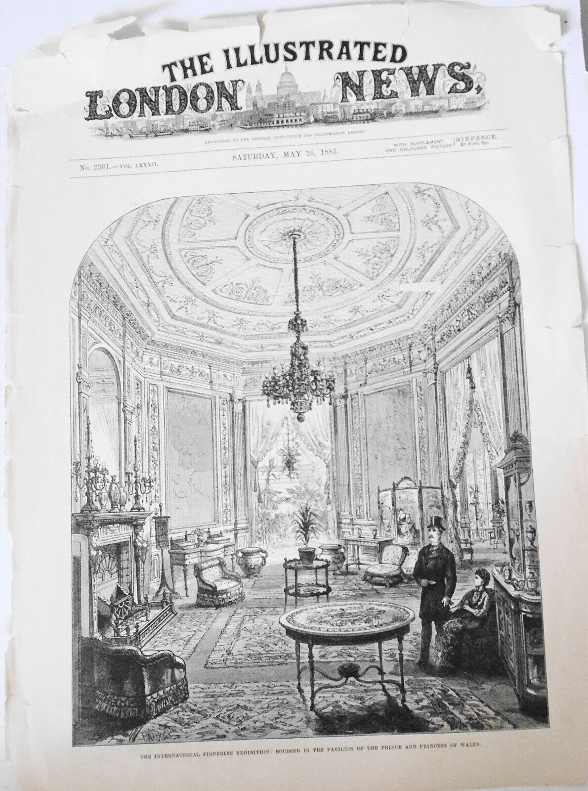1883 International Fisheries Exhibition : Boudoir Of Prince & Princess Of Wales