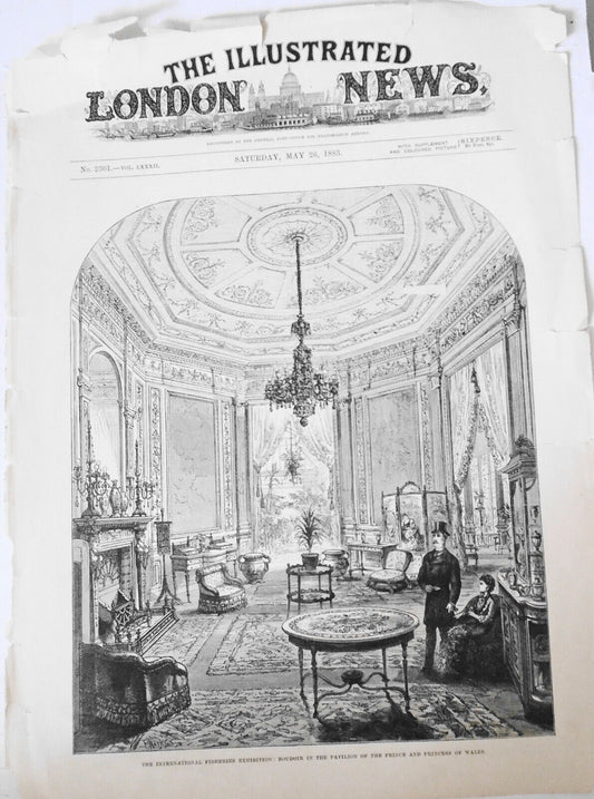 1883 International Fisheries Exhibition : Boudoir Of Prince & Princess Of Wales