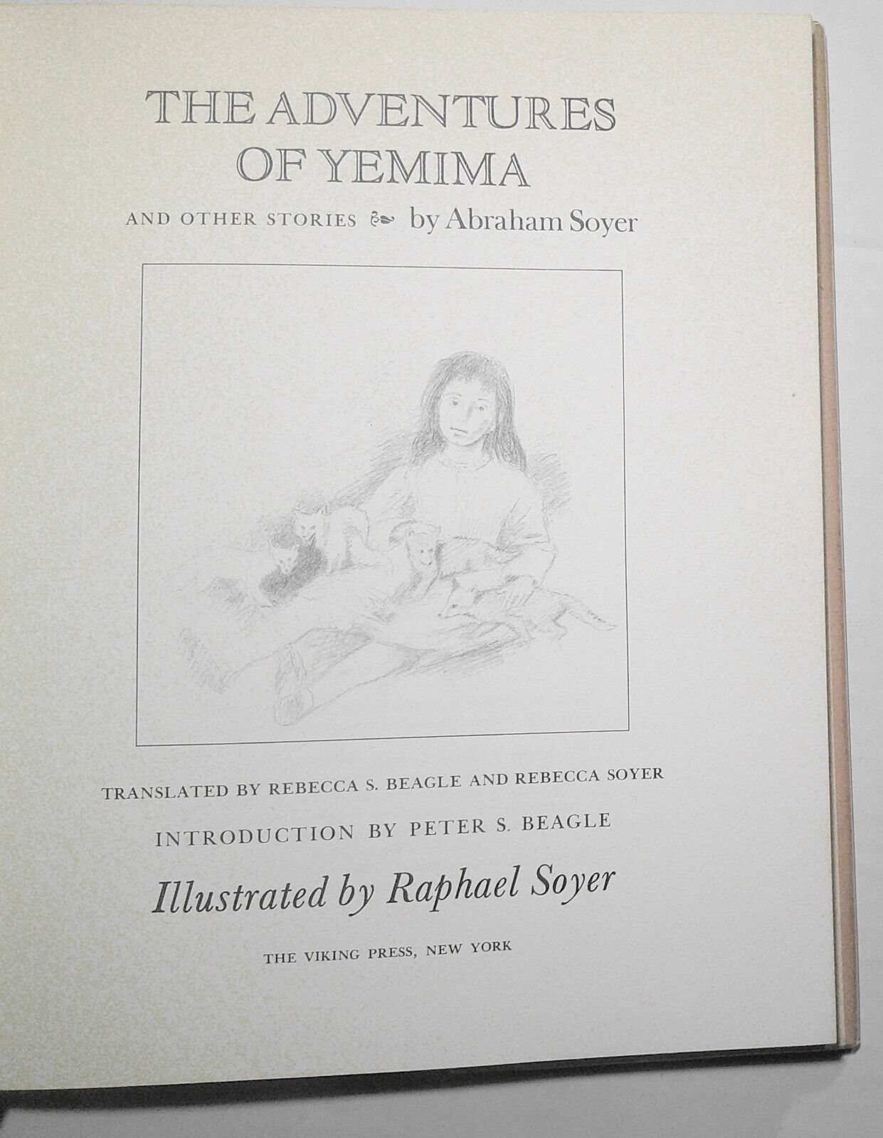 The Adventures of Yemima (and Other Stories) - Signed by Raphael Soyer. 1st 1979