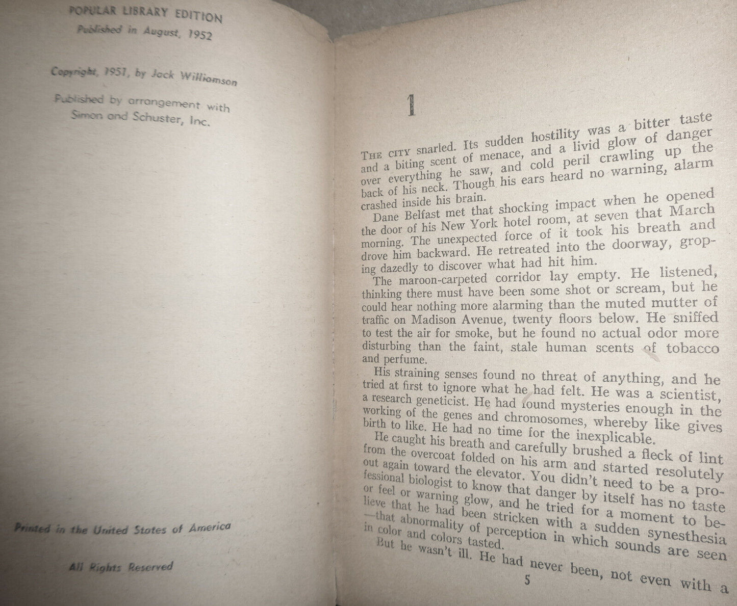Jack Williamson : Dragon's Island, Black Sun, One Against Legion - 1st pb ptgs