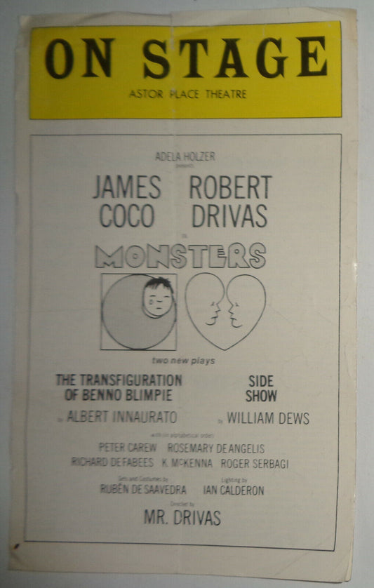 MONSTERS: THE TRANSFIGURATION OF BENNO BLIMPIE / SIDE SHOW - ON STAGE - 1977